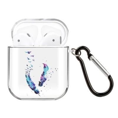 Afbeelding van AirPods 1/2 hoesje Painting series hard case Veren Schokbestendig