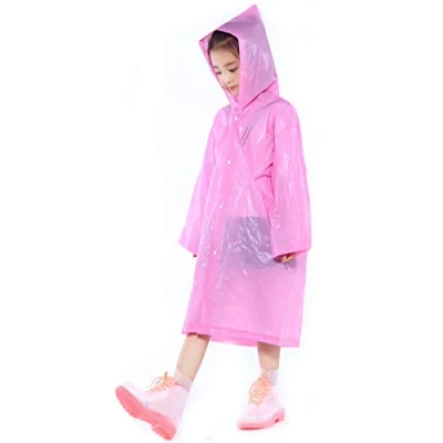 Afbeelding van Fodlon regenjas voor kinderen, meisjes en jongens, waterdichte EVA met capuchon, outdoor, fietsen, wandelen, kamperen