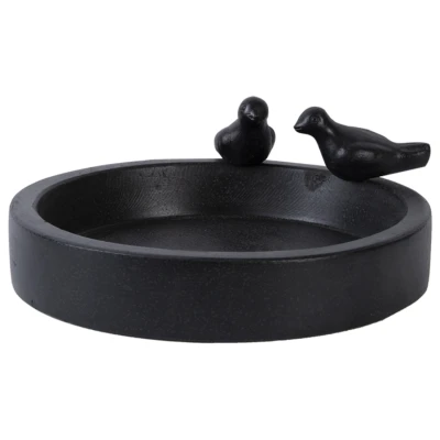 Afbeelding van Best For Birds Vogelbad Terrazzo Rond Drinkbak 30x33x12 cm Zwart