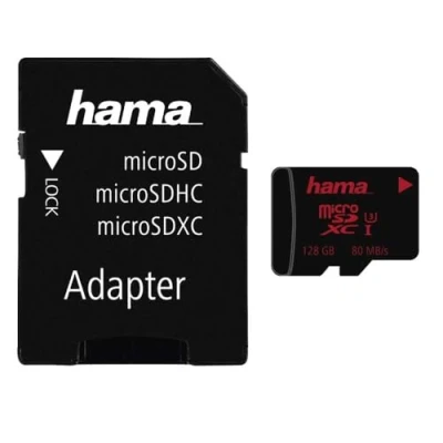 Image de Hama Carte mémoire flash (adaptateur microSDXC vers SD inclus(e)) 128 Go UHS Class 3 I