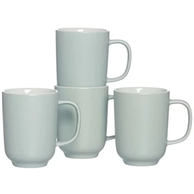 Afbeelding van Ritzenhoff &amp; Breker Koffiebekerset Jasper, 4 delig, elk 320 ml, mintgroen, steengoed