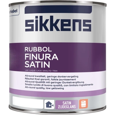 Afbeelding van Sikkens Rubbol Finura Satin 1 liter Houtverf