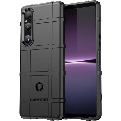 Afbeelding van imoshion Hoesje Geschikt voor Sony Xperia 1 V Siliconen Rugged Shield Backcover Zwart