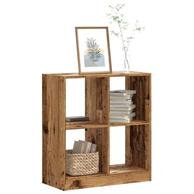 Afbeelding van Boekenkast 68,5x32x75 cm bewerkt hout oud houtkleurig