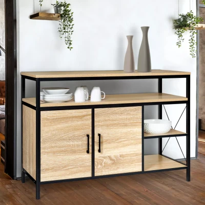 Image de Buffet bas 2 portes DETROIT design industriel 100 cm