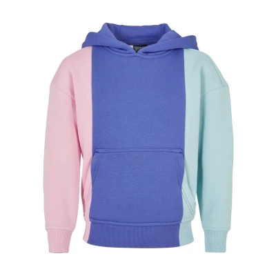 Afbeelding van Urban Classics Tripple Hoodie voor kinderen, Maat: 158/164, Girlypink purpleday oceanblue