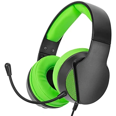 Afbeelding van NITHO JANUS Stereo Gaming Headset, bekabeld, voor PS4/PS5/PC/Xbox/Nintendo Switch/Mobile/Tablet, headset met verstelbare microfoon, 40 mm drivers en dubbellaagse oorkussens Groen