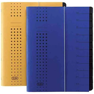 Afbeelding van Elba chic 400001032 Ordner Grijs DIN A4 Colorspankarton Aantal vakken: 12