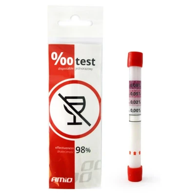 Afbeelding van AMiO Alcohol Wegwerp Blaastest met Hoge Nauwkeurigheid Promille Percentage Testen