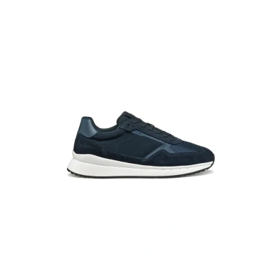 Afbeelding van Geox U Branthon Sneakers laag, Heren, Maat: 46, Navy Leer en textiel