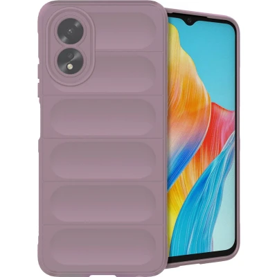 Afbeelding van iMoshion Hoesje Geschikt voor Oppo A18 / A38 Siliconen EasyGrip Backcover Paars