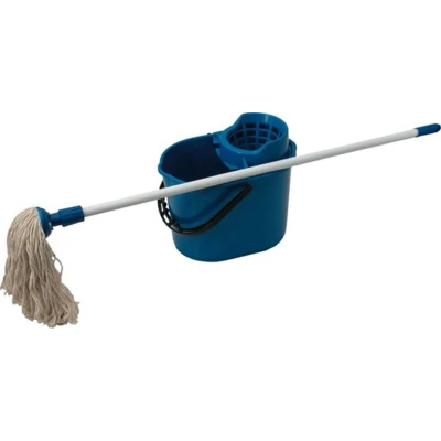 Afbeelding van Spaanse Mop Met Steel En Emmer 12 Liter Compleet