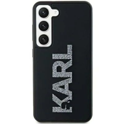 Afbeelding van Karl Lagerfeld 3D Glitter Back Case Geschikt voor Samsung Galaxy S23 Ultra (S918) Zwart