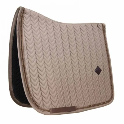 Afbeelding van Kentucky Zadeldekje Velvet Pearls Dressuur Beige Full