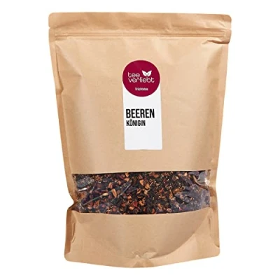 Afbeelding van FRUTEG Bessenkonijn theefrucht 1000 g losse vruchtenthee smaakvolle theemix met framboos hoogwaardige thee 1 kg