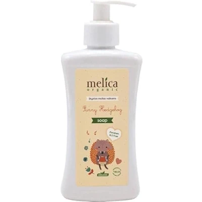 Afbeelding van MELICA ORGANIC Biologisch 98,6% Natuurlijke VLOEIBARE ZEEP &quot;FUNNY EGEL&quot; voor kinderen zonder Parabenen, SLS, SLES met pompje 300ml