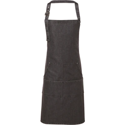 Afbeelding van Premier Schort met bovenstuk &quot;Denim&quot; PR126 Black Denim
