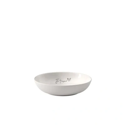 Afbeelding van Villeroy &amp; Boch Statement, diep bord &quot;Ik hou van jou&quot;, ø18 cm, premium porselein, wit