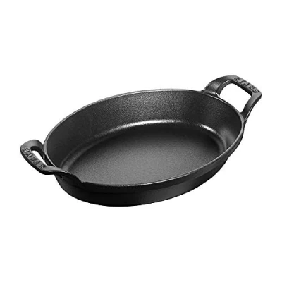 Image de Staub 1302323 Plat Ovale Empilable Fonte Noir 24 cm