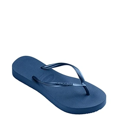 Afbeelding van Havaianas FLIP FLOP SLIM Flatform Teenslippers, Dames, Maat: 33 34, Blue Kunststof