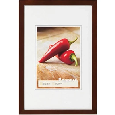 Image de walther design Cadre photo noyer 40 x 60 cm Peppers en bois BP460N
