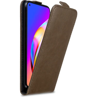 Afbeelding van Cadorabo Hoesje geschikt voor Oppo A94 5G in KOFFIE BRUIN Beschermhoes flip design Case Cover met magnetische sluiting