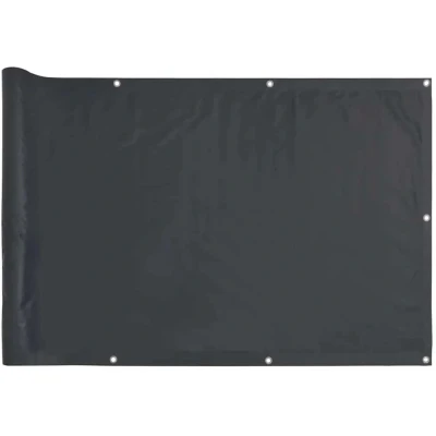 Afbeelding van Tuinscherm 600x75 cm PVC antracietkleurig