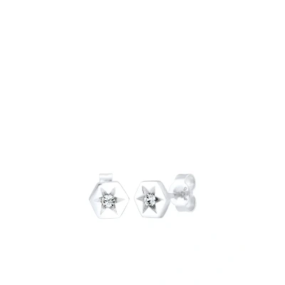 Afbeelding van Elli Sparkling STAR Astro MIT Kristallen VON Swarovski Oorbellen silvercolored, Dames, Maat: One Size, Silver/colored