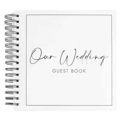 Afbeelding van Ginger Ray Black &amp; White bruiloft gastenboek 21,5 x cm 32 pagina’s