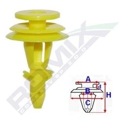 Afbeelding van ROMIX C60544 Clip, sier /beschermingslijst JEEP: Grand Cherokee I
