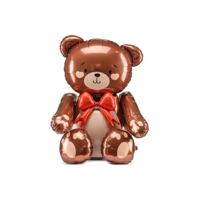 Afbeelding van PartyDeco Folieballon Teddy Beer Staand 88 cm