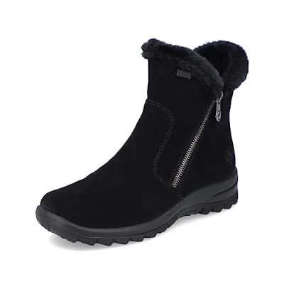 Afbeelding van Rieker Snowboots Schwarz nero, Dames, Maat: 38, nero Veloursleer