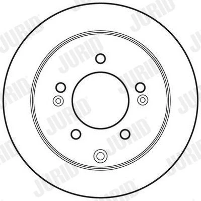 Afbeelding van JURID 562686JC Remschijf 262 10 5 volledig Gecoat Met schroeven KIA: Soul I