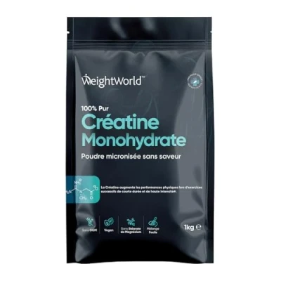 Afbeelding van WeightWorld creatine Poeder 1kg Puur monohydraat 330 doseringen