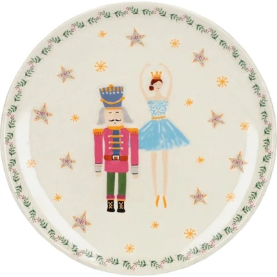 Afbeelding van Gebaksbordje, 17 cm, Keramiek, Handgeschilderd, Ballerina KitchenCraft The Nutcracker Collection