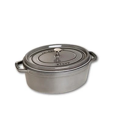Afbeelding van Staub Cocotte , Ovaal 31 Cm Grafietgrijs