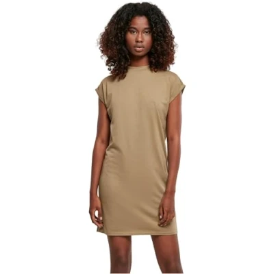 Image de Urban Classics Robe À Épaules Dénudées Femme, Kaki, 4XL