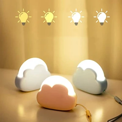 Afbeelding van Nachtlampje voor kinderen, led, oplaadbaar, draagbaar, kleine lamp, slaapkamer, borstvoeding, baby, nachtlampje, USB, dimbaar, cadeau reizen, jongens, meisjes (blauw)
