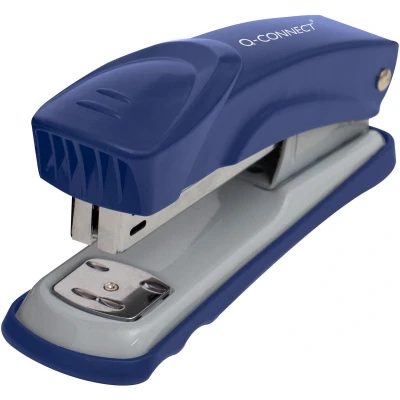 Afbeelding van Q CONNECT nietmachine, metaal, half strip, 25 blad, blauw