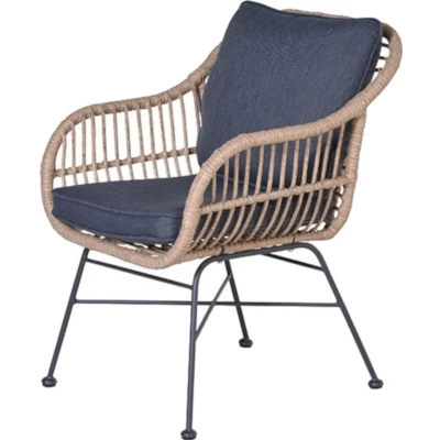 Afbeelding van Margriet dining fauteuil carbon bl./natural/mystic grey Garden Impressions