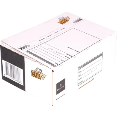 Afbeelding van Postpakketbox 2 CleverPack 200x140x80mm wit 25stuks