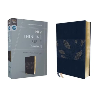 Afbeelding van NIV, Thinline Bible, Compact, Leathersoft, Blue Floral, Red Letter, Comfort Print
