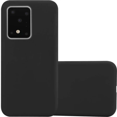 Afbeelding van Cadorabo Hoesje geschikt voor Samsung Galaxy S20 ULTRA in CANDY ZWART Beschermhoes gemaakt van flexibel TPU silicone Case Cover