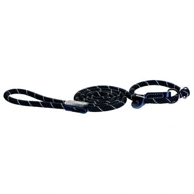 Afbeelding van Rogz Rope Jachtlijn Hondenriem 180x1.2 cm Zwart L