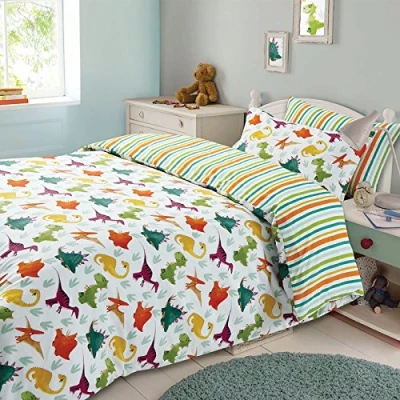 Image de Dinosaure Double Housse de couette et taie d&#039;oreillers