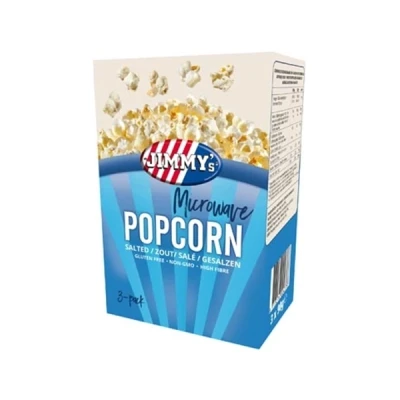 Afbeelding van Jimmy&#039;s Magnetron Popcorn Zout 3 x 90 Gram