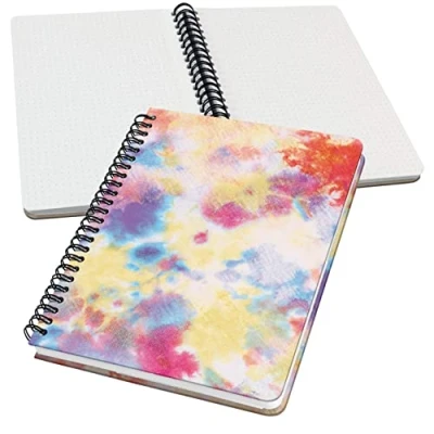Afbeelding van Sigel spiraal notitieboek A5 Jolie hardcover 120 pagina&#039;s dots 100 grams papier Batik Holi SI JN608