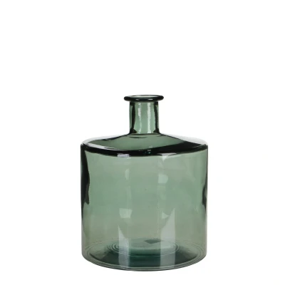 Afbeelding van Mica Decorations Guan Fles H26xØ21 cm Glas Groen/grijs