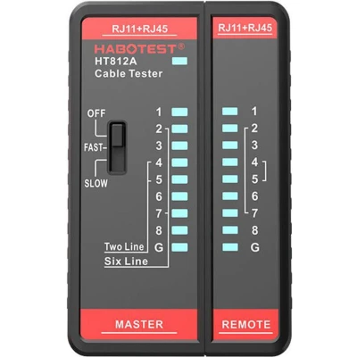 Afbeelding van Habotest Netwerkkabeltester RJ45 en RJ11