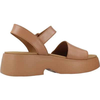 Afbeelding van Camper Tasha Sandalen met plateauzool, Dames, Maat: 37, Nude Leer